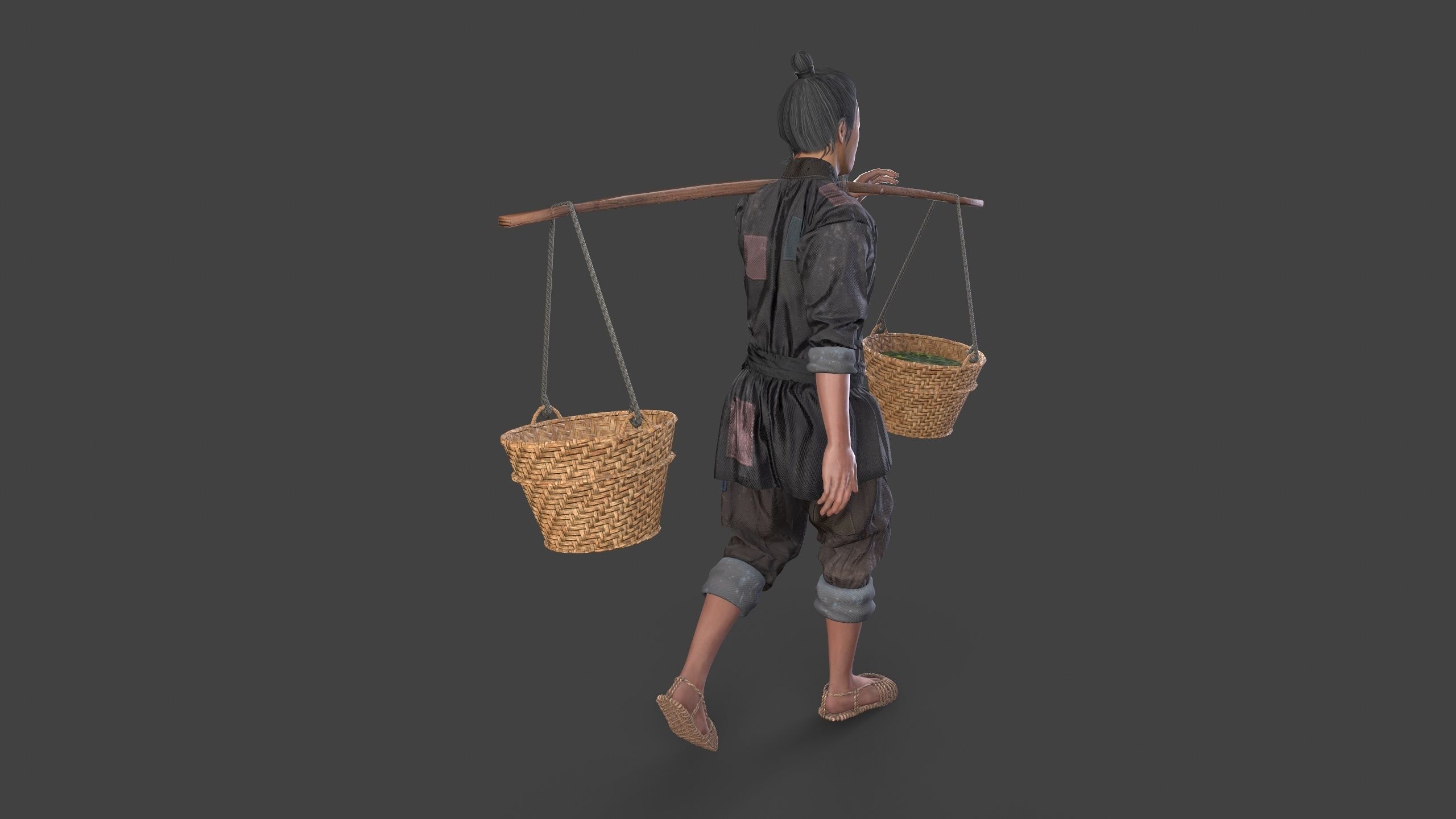 farmer Low-poly 3D model_4