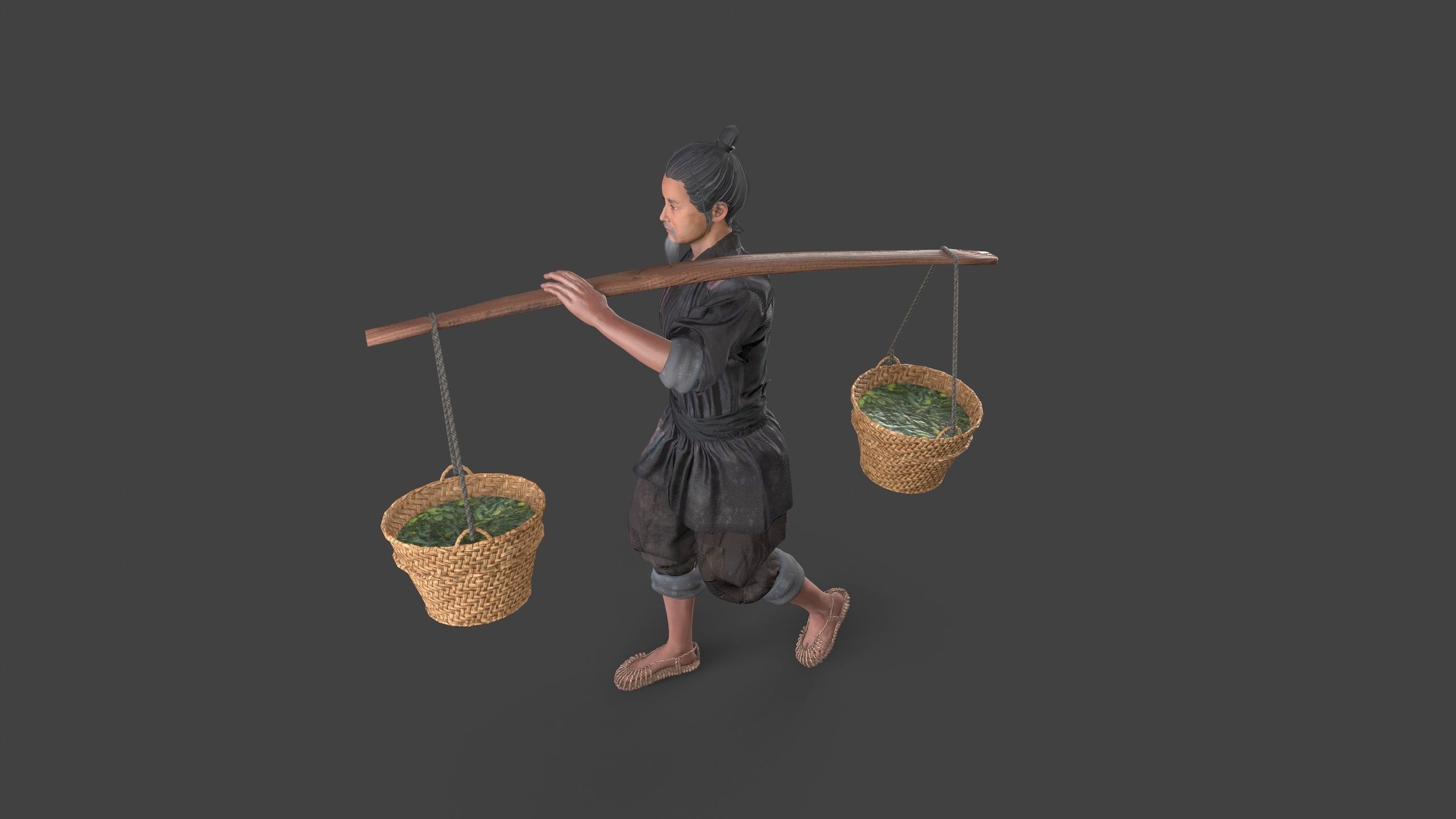 farmer Low-poly 3D model_5