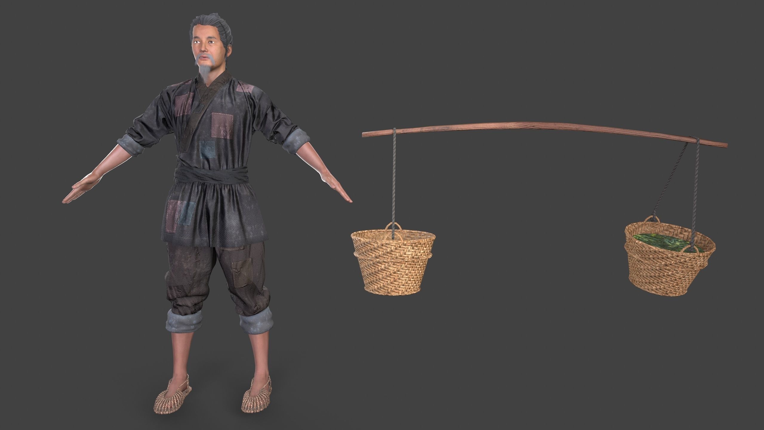 farmer Low-poly 3D model_8