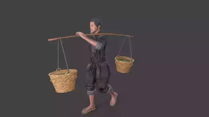 farmer Low-poly 3D model