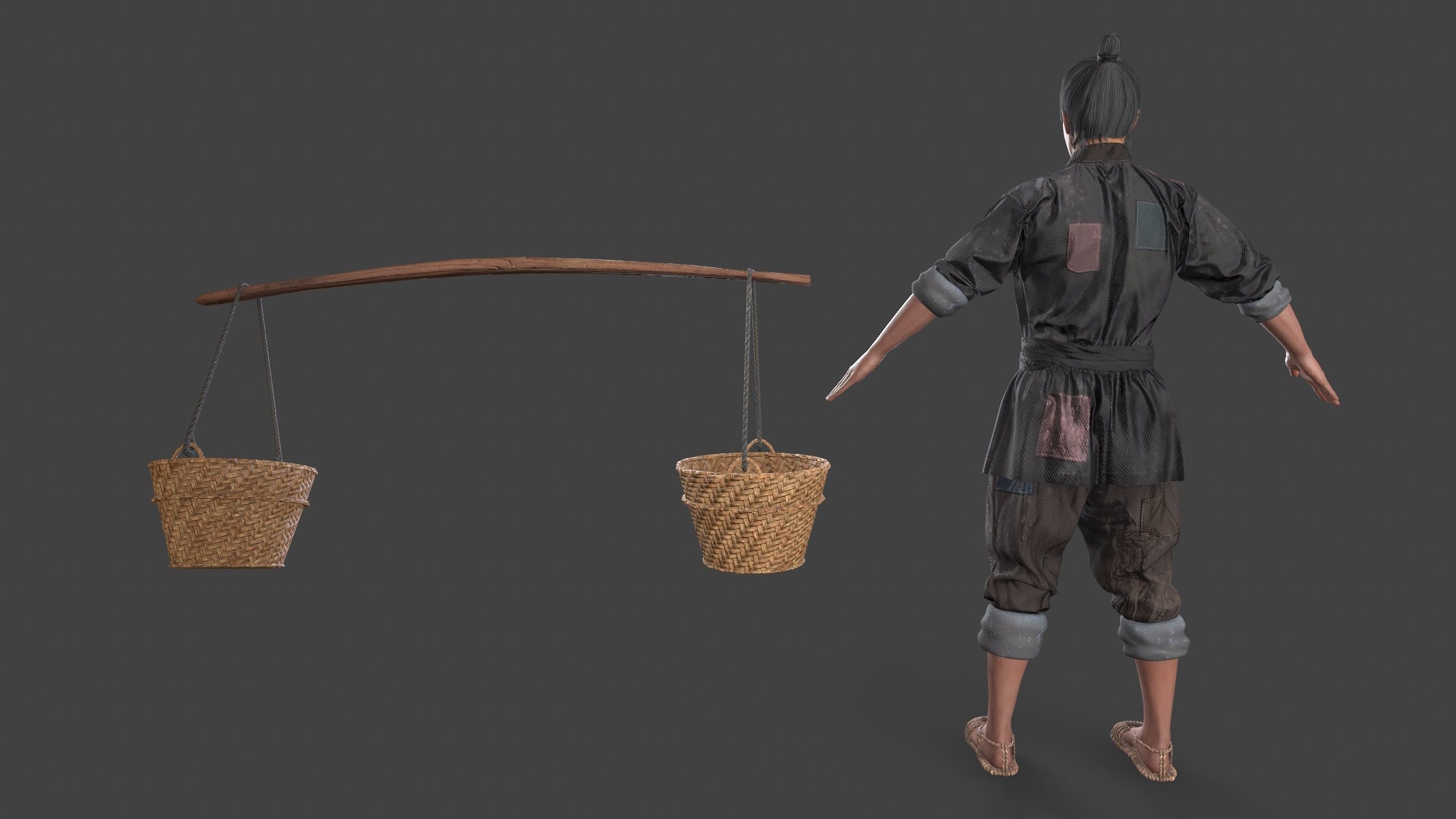 farmer Low-poly 3D model_9