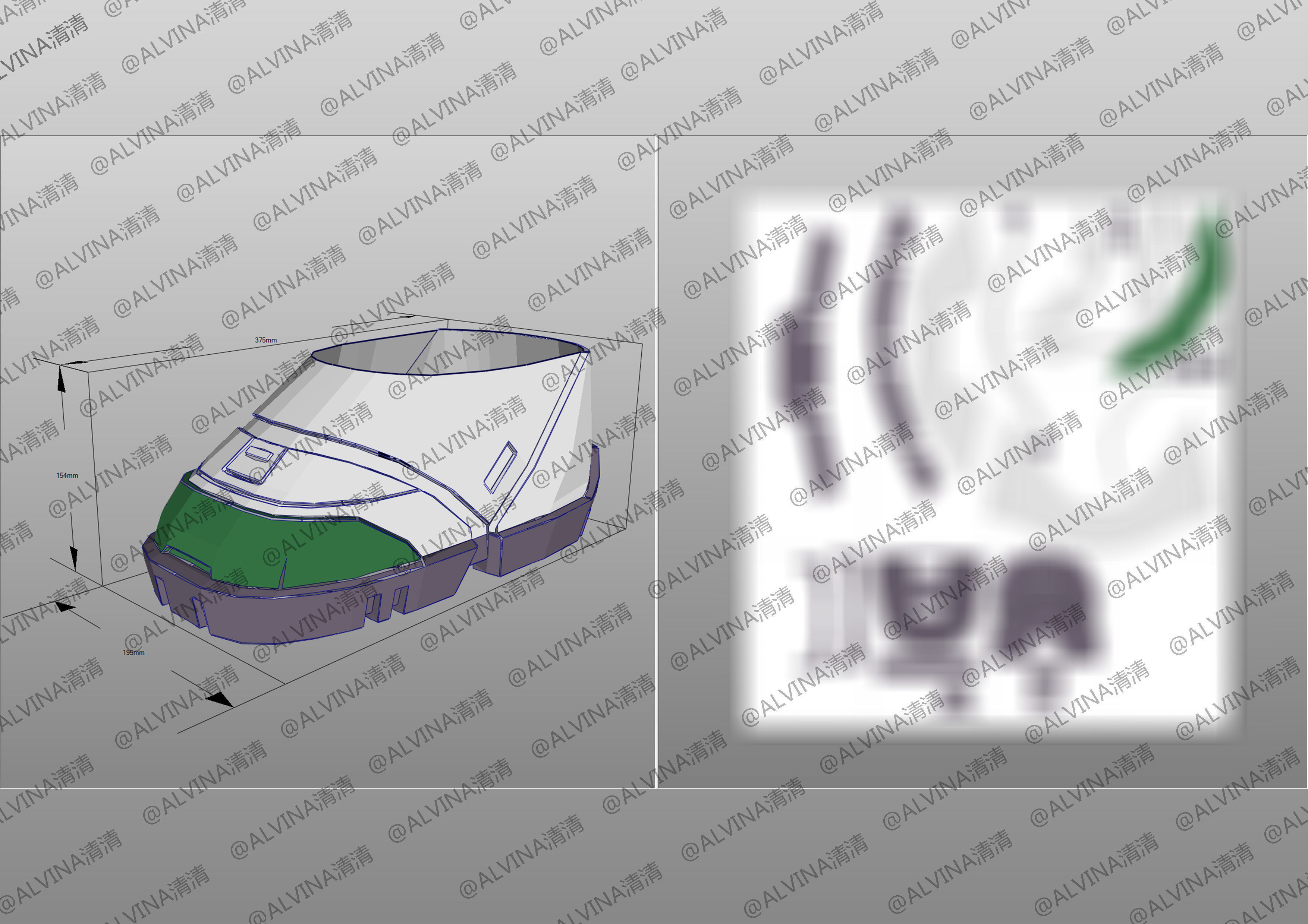 2022 Buzz Lightyear Armor pepakura Foam Full Low-poly 3D model_25