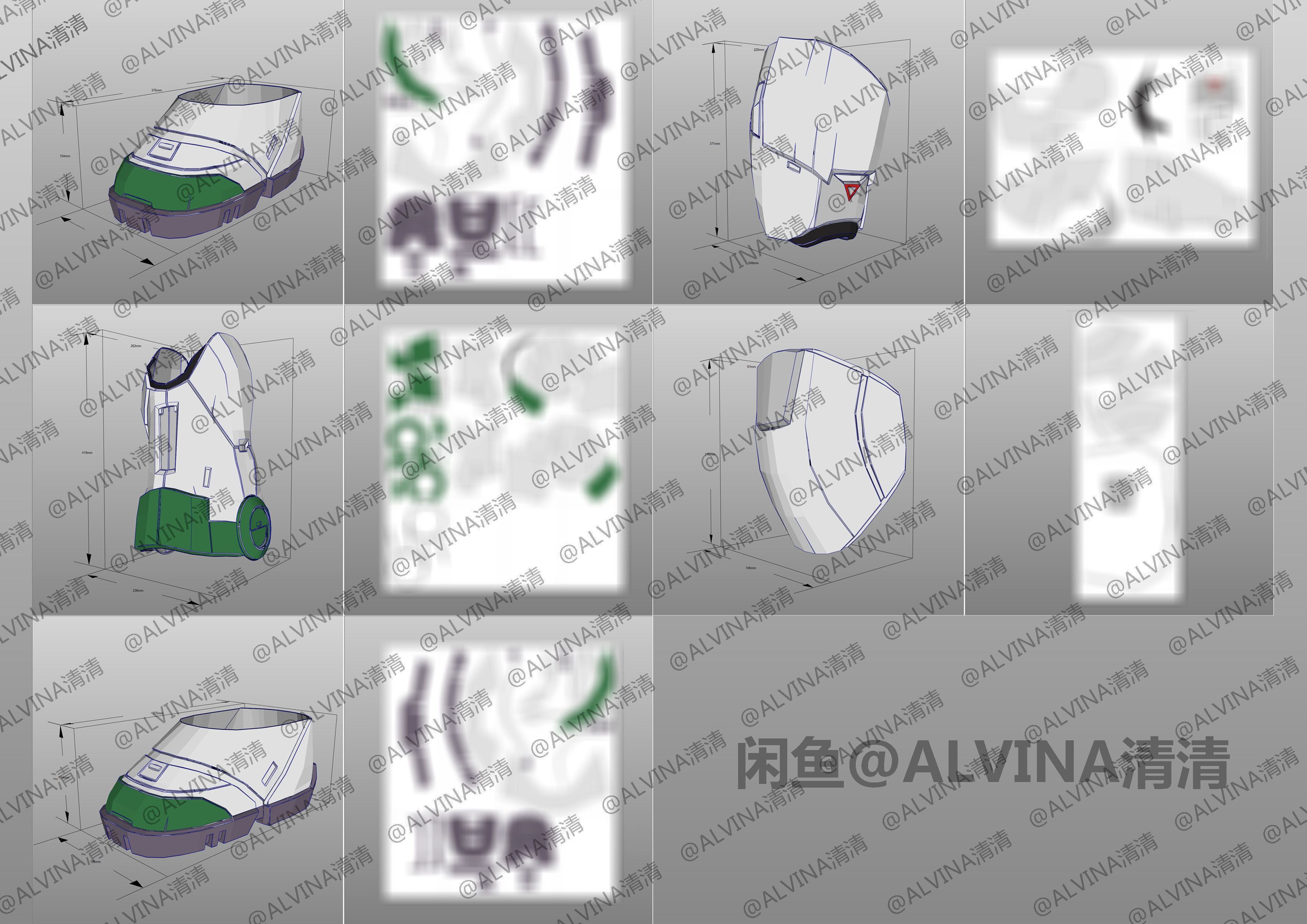 2022 Buzz Lightyear Armor pepakura Foam Full Low-poly 3D model_5