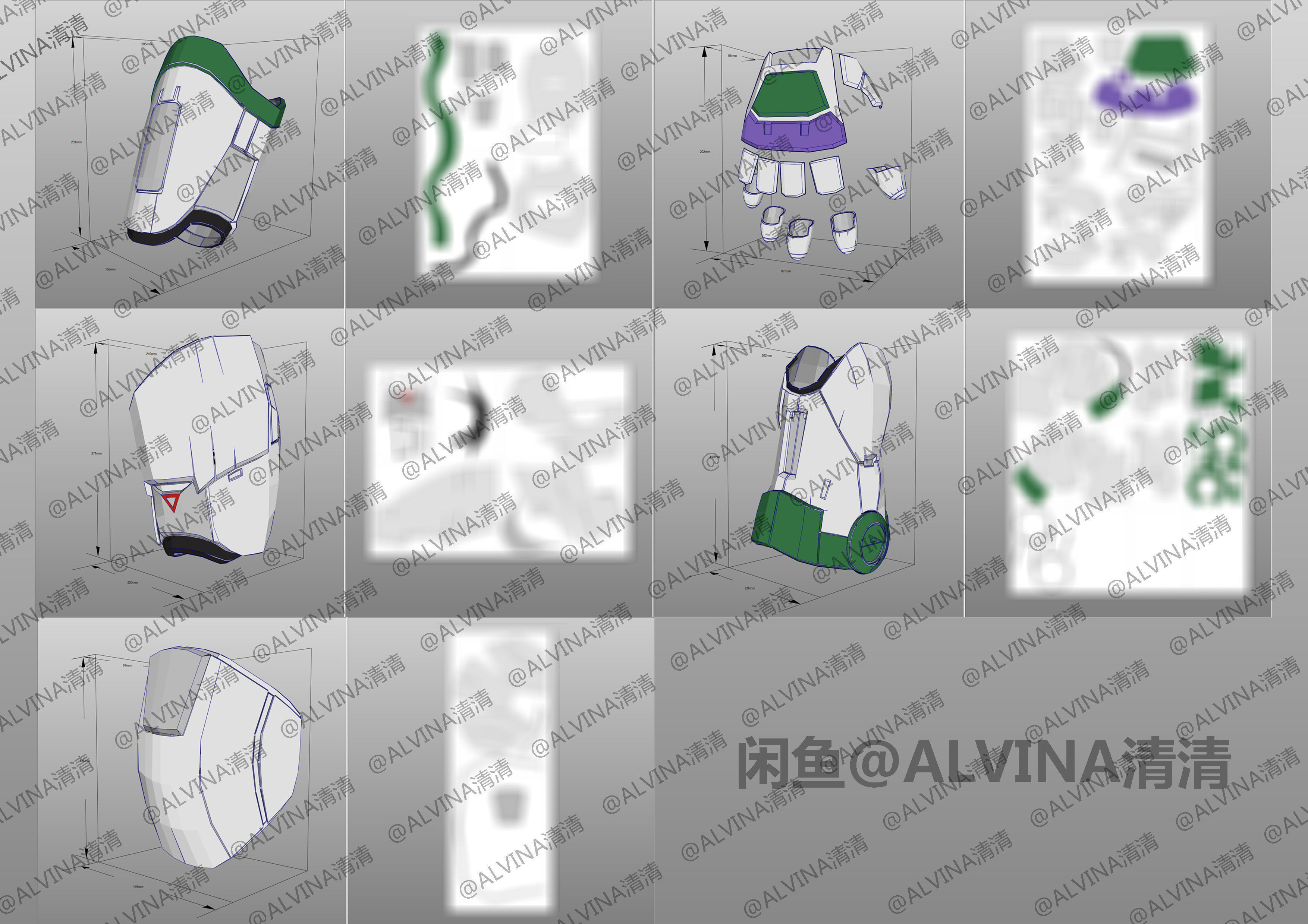 2022 Buzz Lightyear Armor pepakura Foam Full Low-poly 3D model_4
