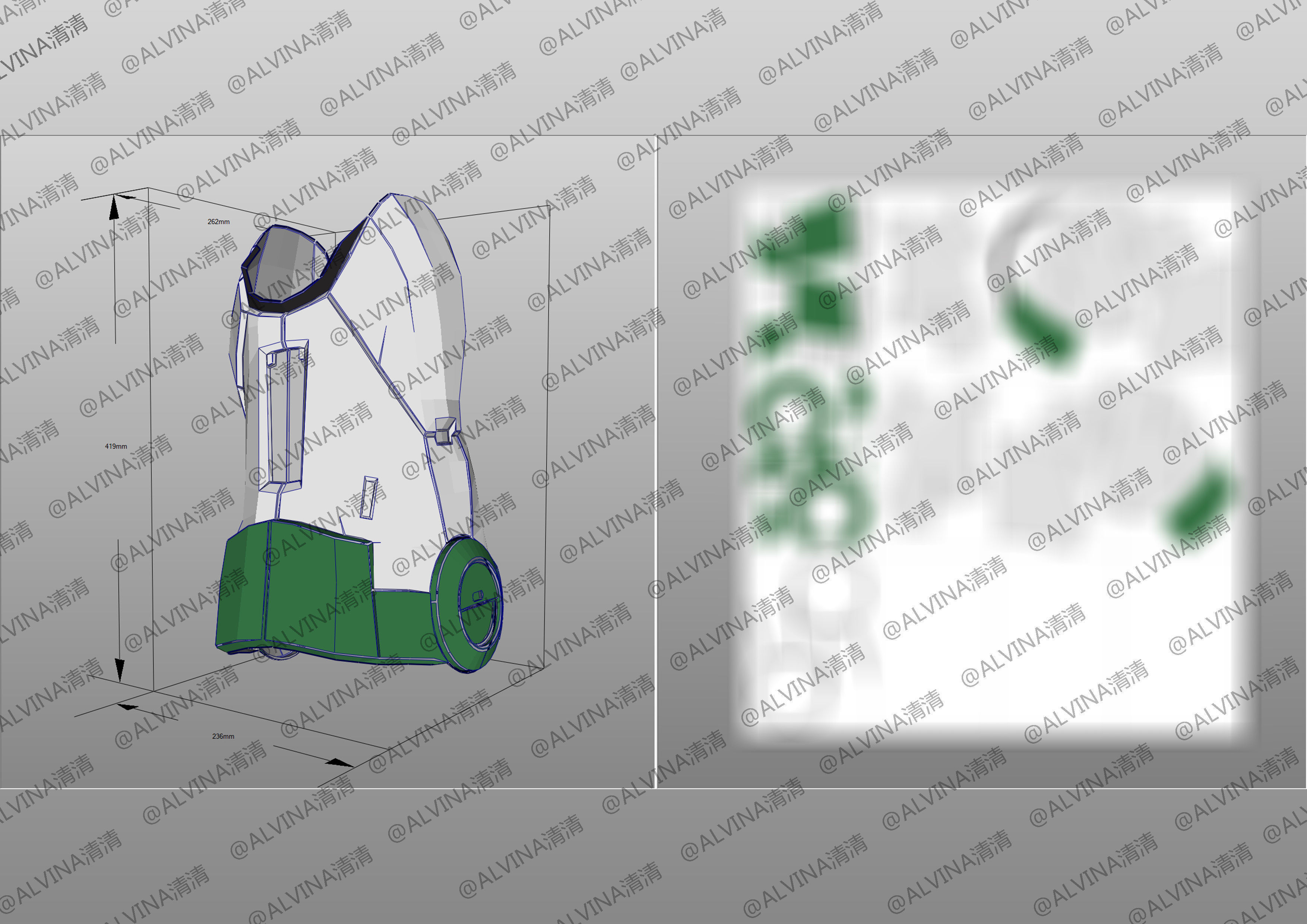 2022 Buzz Lightyear Armor pepakura Foam Full Low-poly 3D model_23