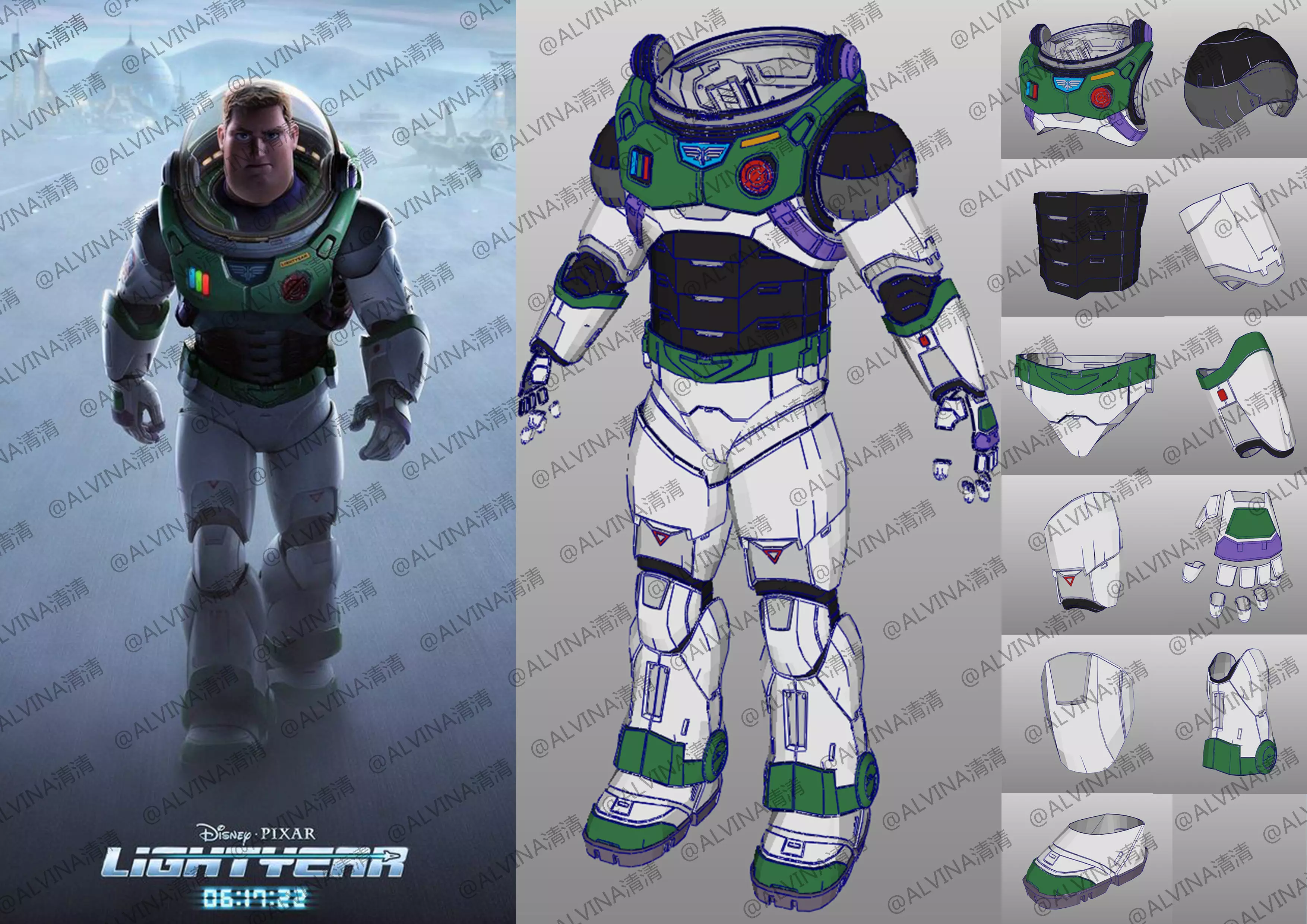 2022 Buzz Lightyear Armor pepakura Foam Full Low-poly 3D model_0