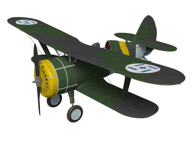 Polikarpov I-15bis 3D model