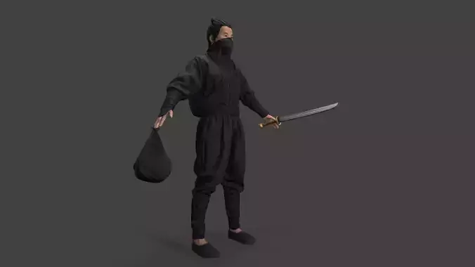 robber Low-poly 3D model