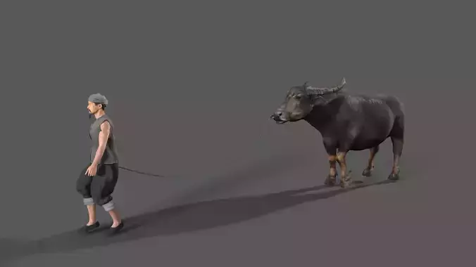 farmer Low-poly 3D model