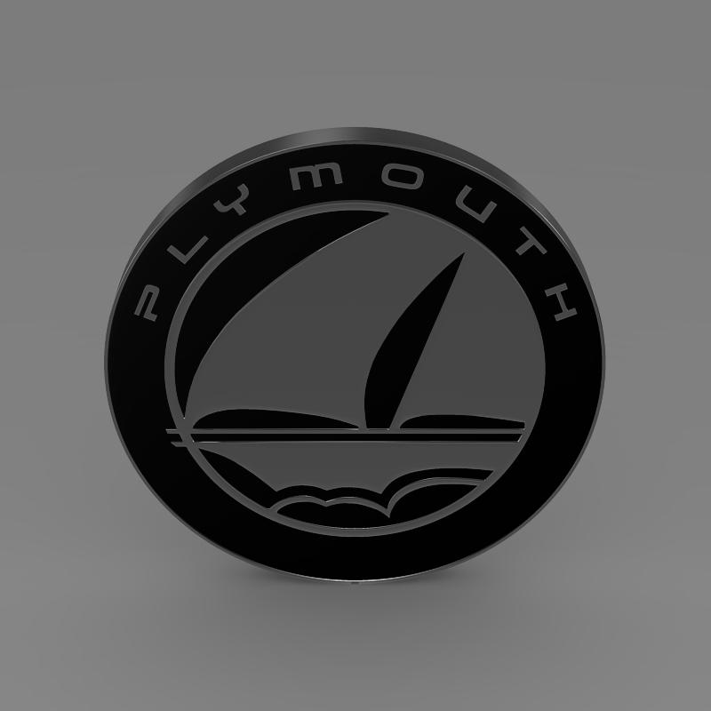 Plymouth logo 3D model_3