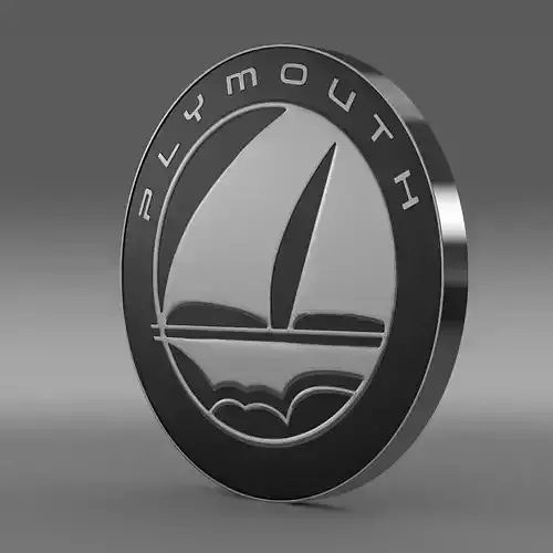 Plymouth logo 3D model