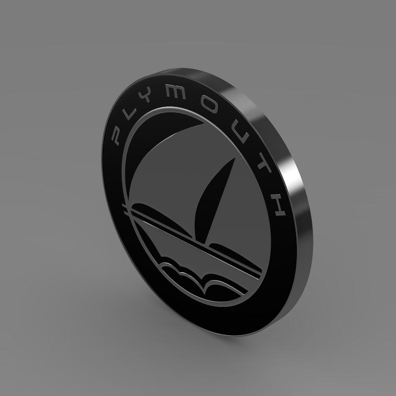 Plymouth logo 3D model_4