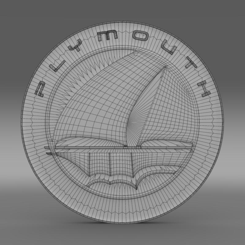 Plymouth logo 3D model_6