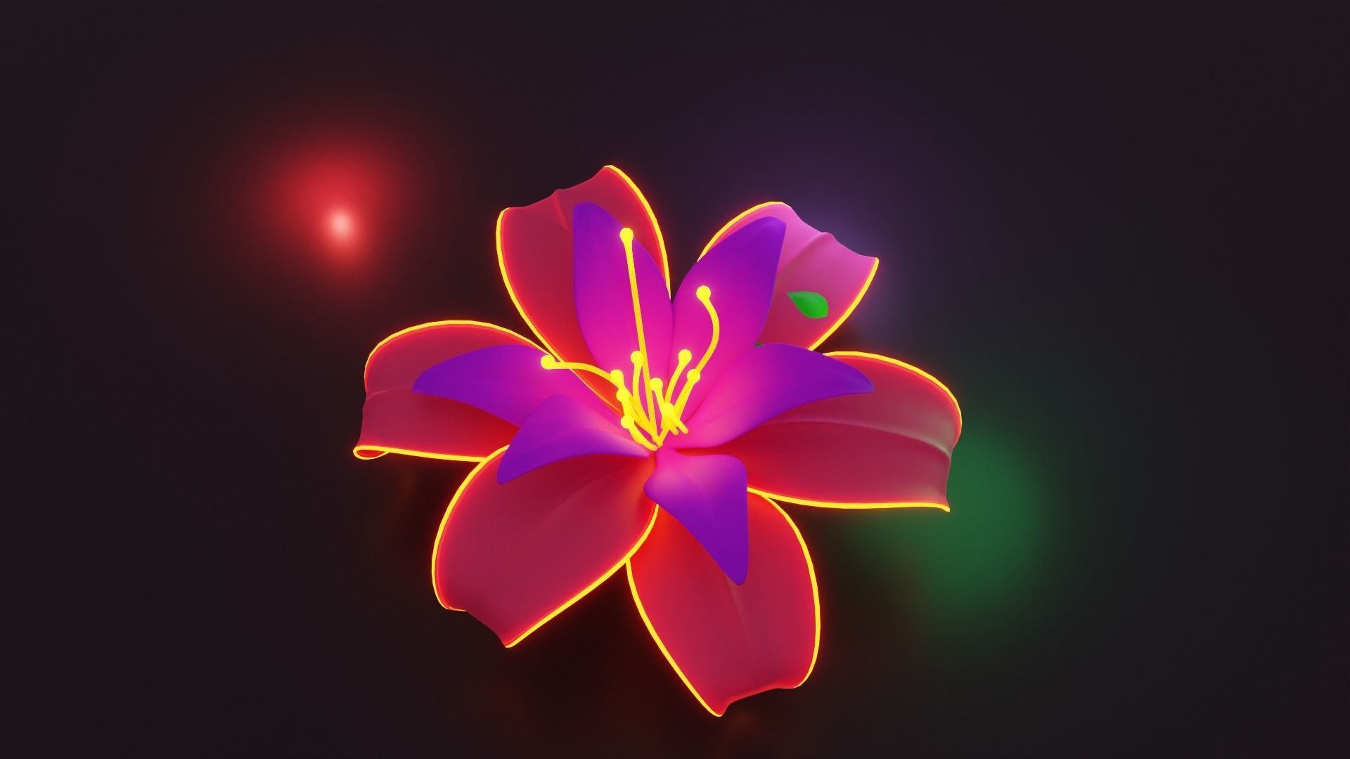 Glowing Flower 3D model_1