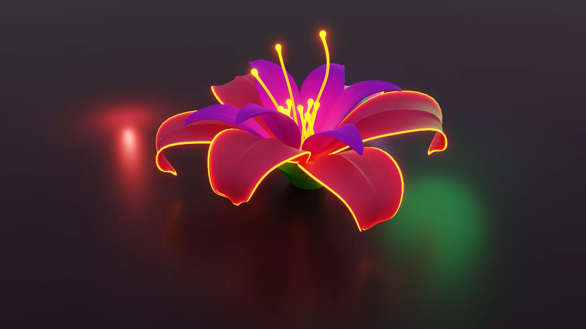 Glowing Flower 3D model_0
