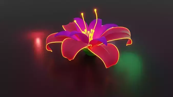Glowing Flower 3D model