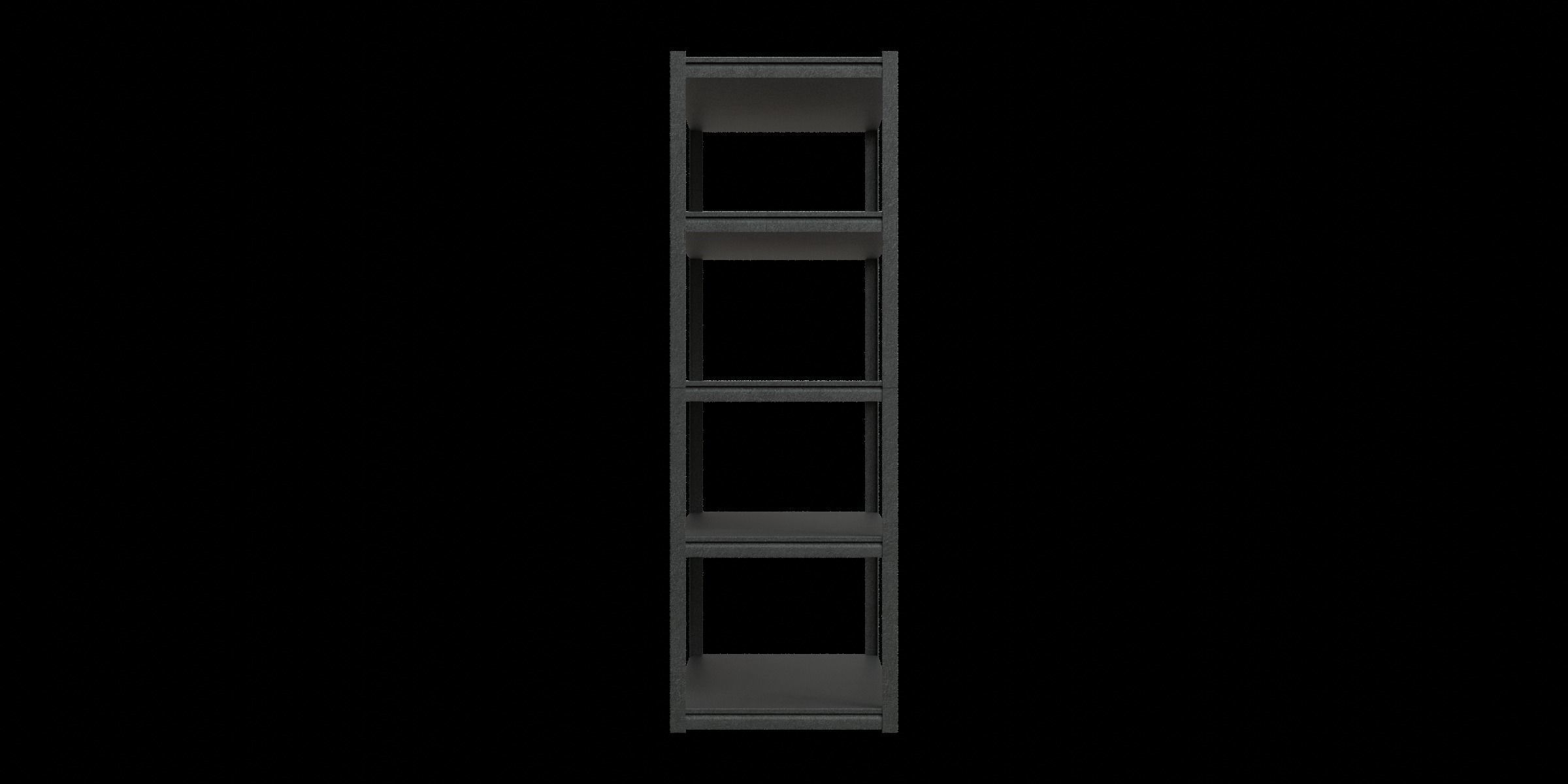 5 Shelf Storage Rack Low-poly 3D model_5