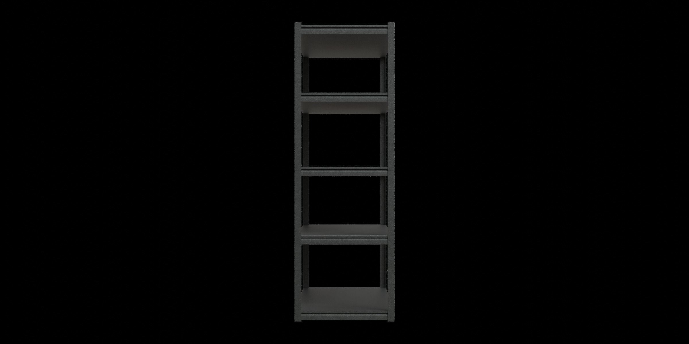 5 Shelf Storage Rack Low-poly 3D model_7
