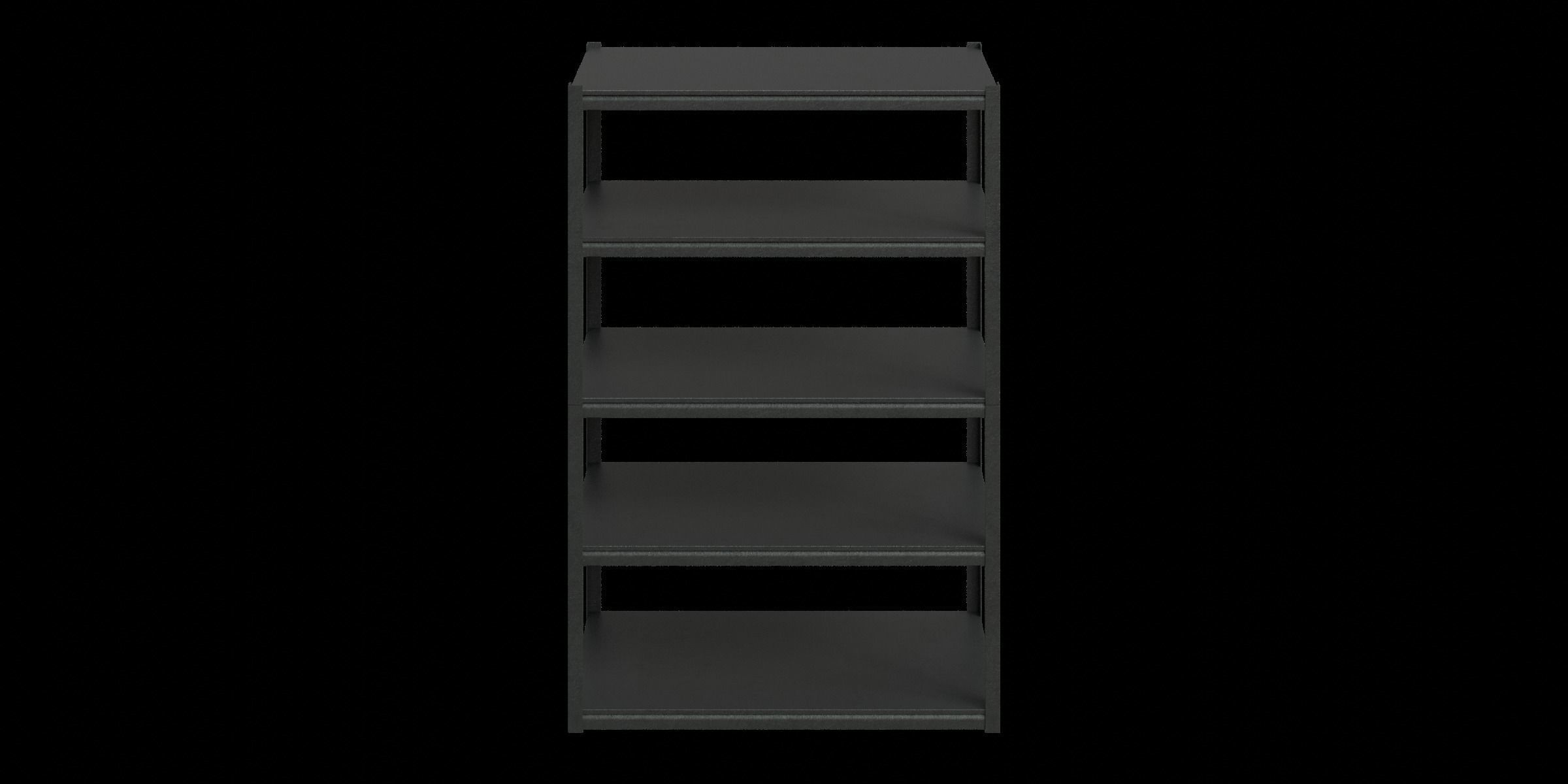 5 Shelf Storage Rack Low-poly 3D model_8