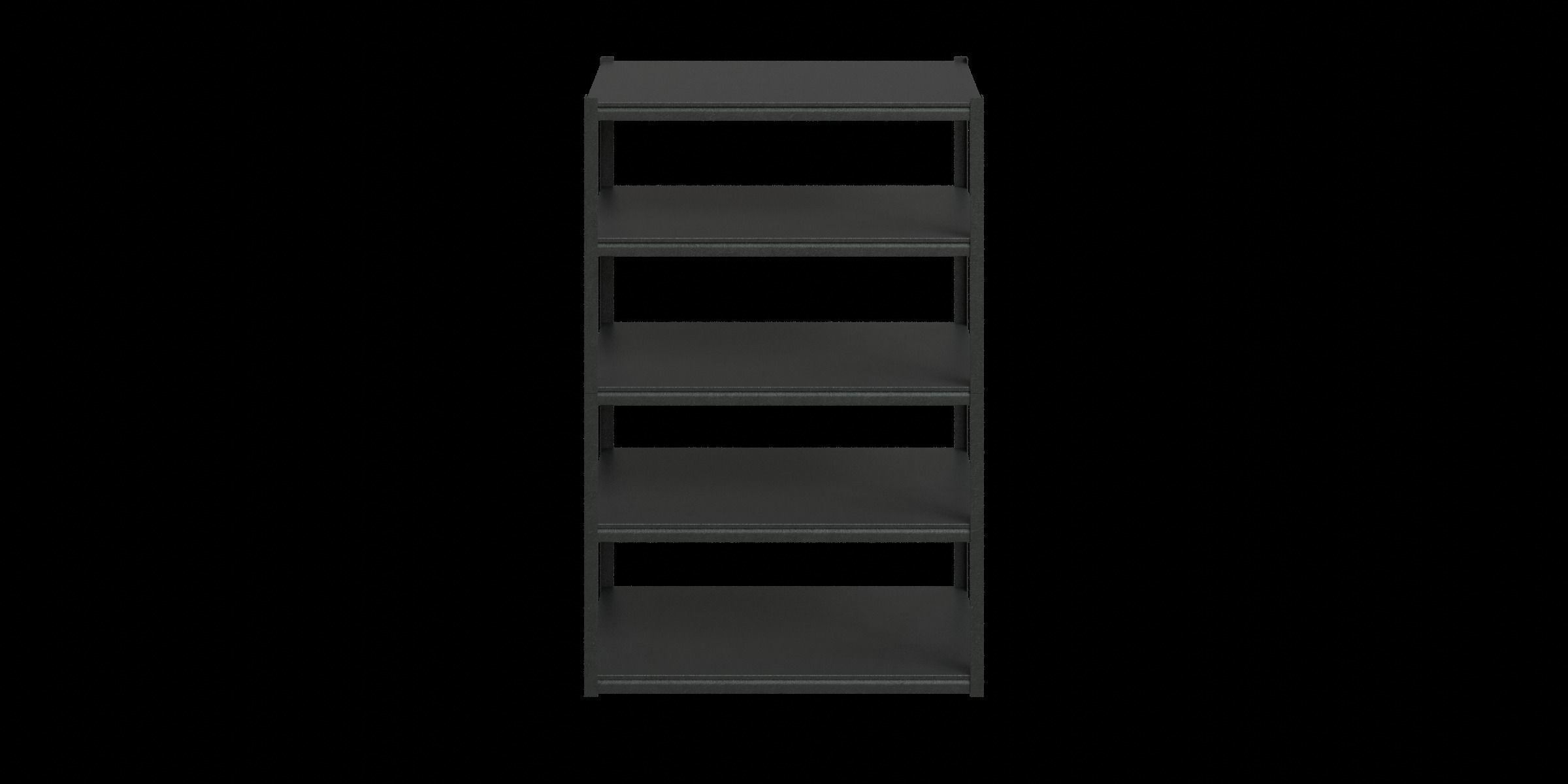 5 Shelf Storage Rack Low-poly 3D model_10