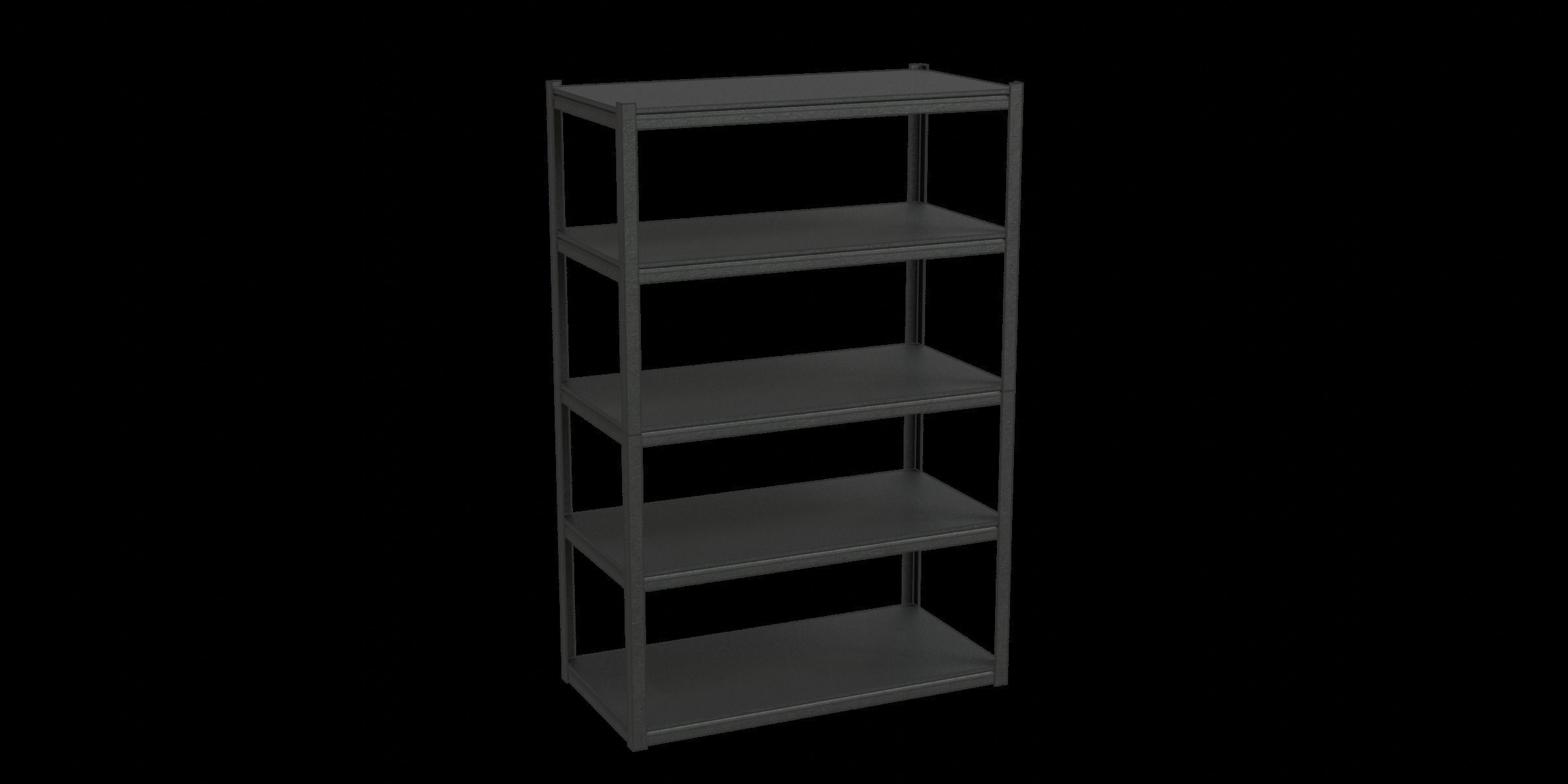 5 Shelf Storage Rack Low-poly 3D model_3