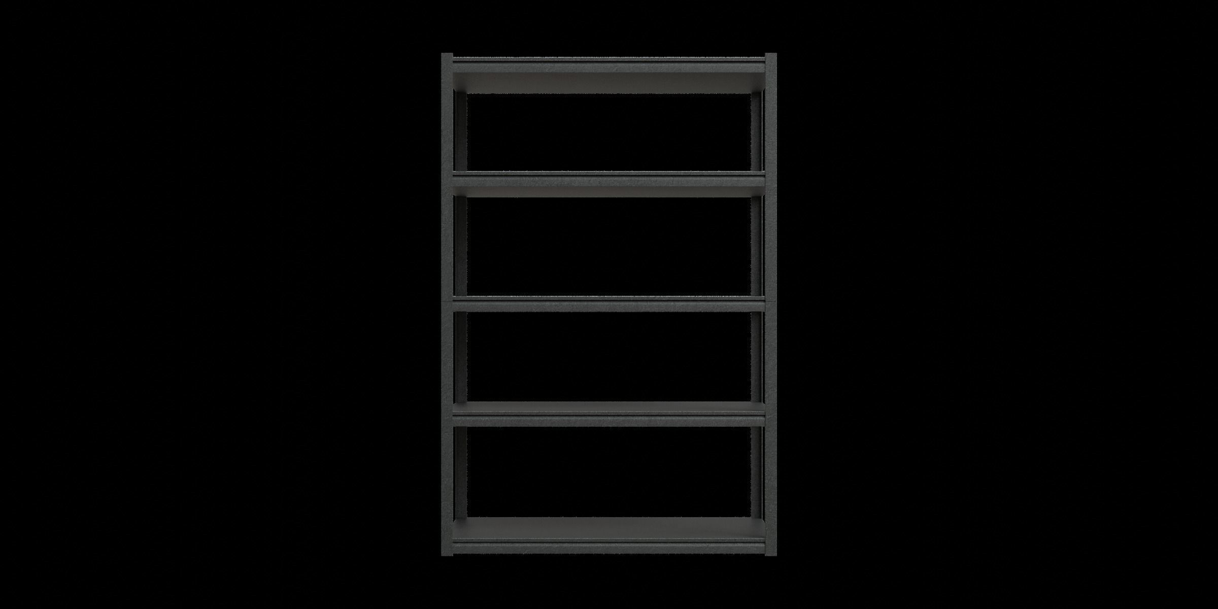 5 Shelf Storage Rack Low-poly 3D model_6