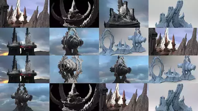 Colossal alien Mountains collection 1  