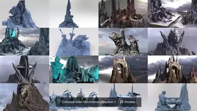 Colossal alien Mountains collection 1 