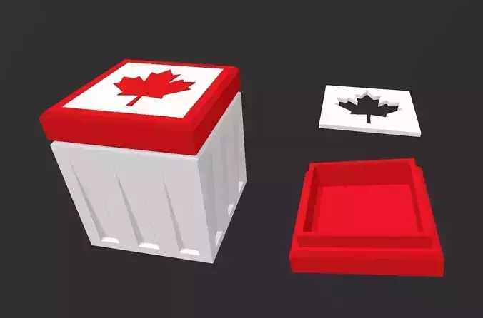 Canadian Storage Crate Container Box Shipping Cargo 3D print model
