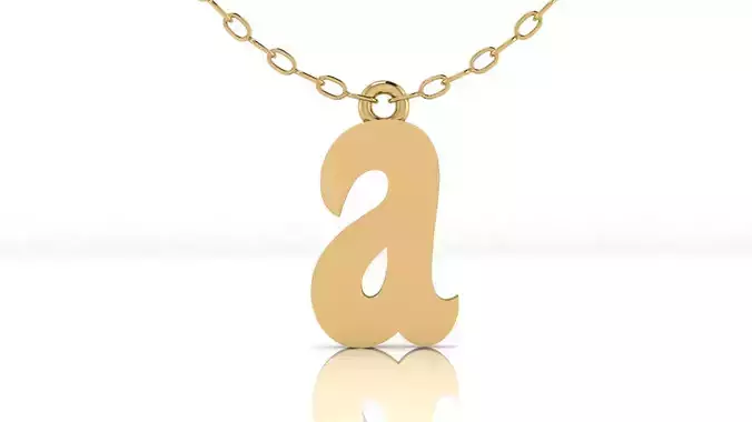 Alphabet Stylish Pendant  A 3D print model