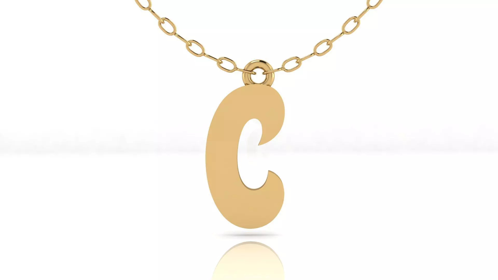 Alphabet Stylish Pendant C 3D print model_0