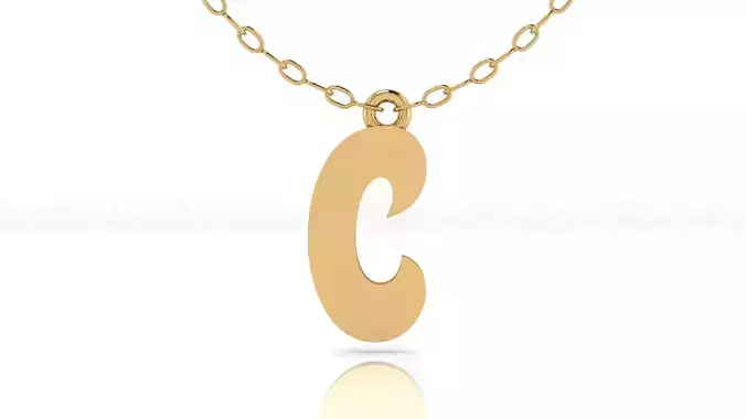 Alphabet Stylish Pendant C
