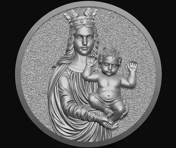 Mary with Baby Jesus 3D print model