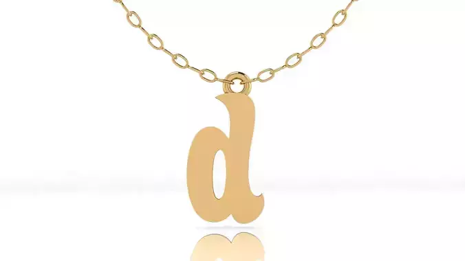 Alphabet Stylish Pendant D 3D print model