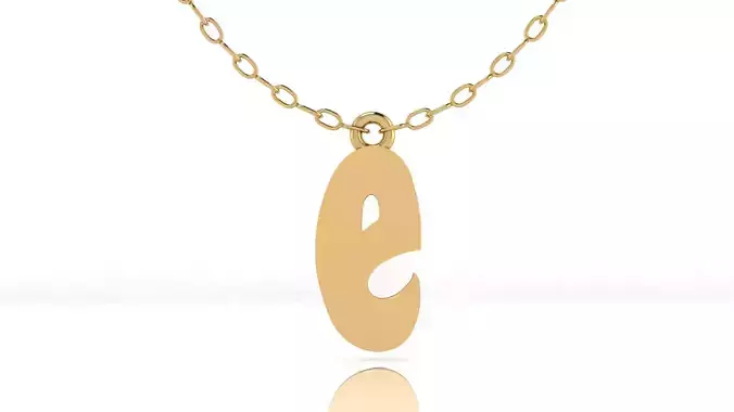 Alphabet Stylish Pendant E