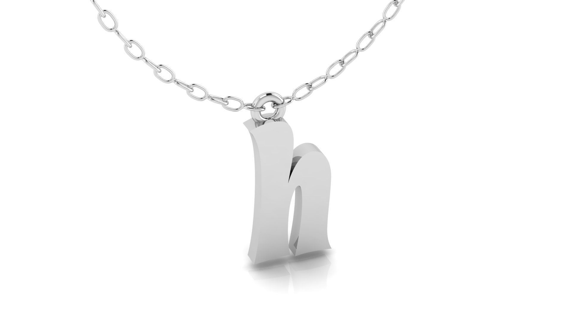 Alphabet Stylish Pendant H 3D print model_6