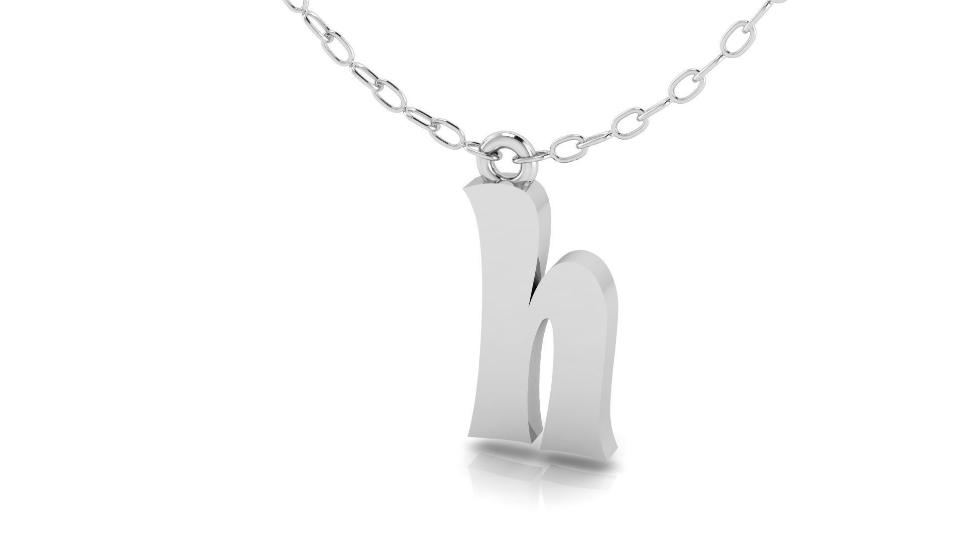 Alphabet Stylish Pendant H 3D print model_7