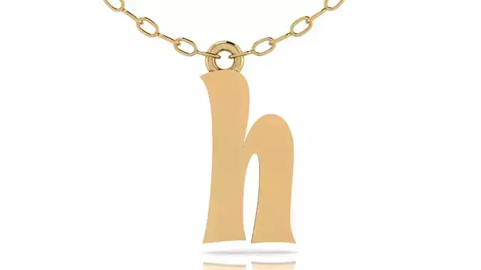 Alphabet Stylish Pendant H 3D print model Alphabet Stylish Pendant H 3D print model
