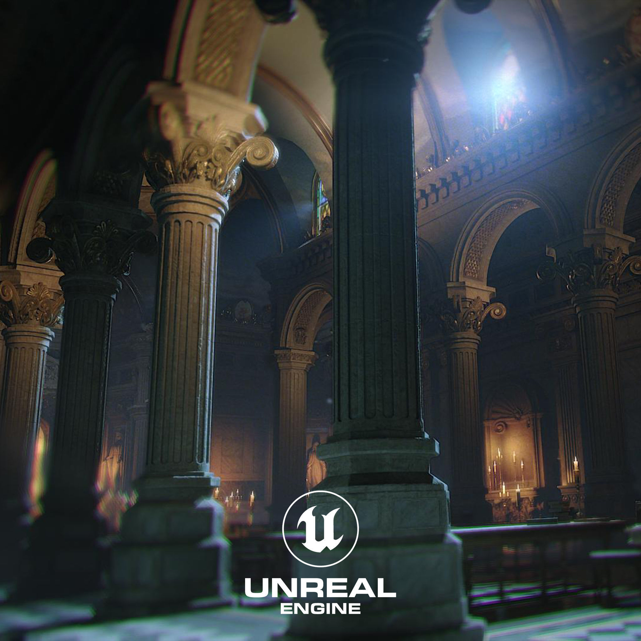 Dark Cathedral Low-poly 3D model_6