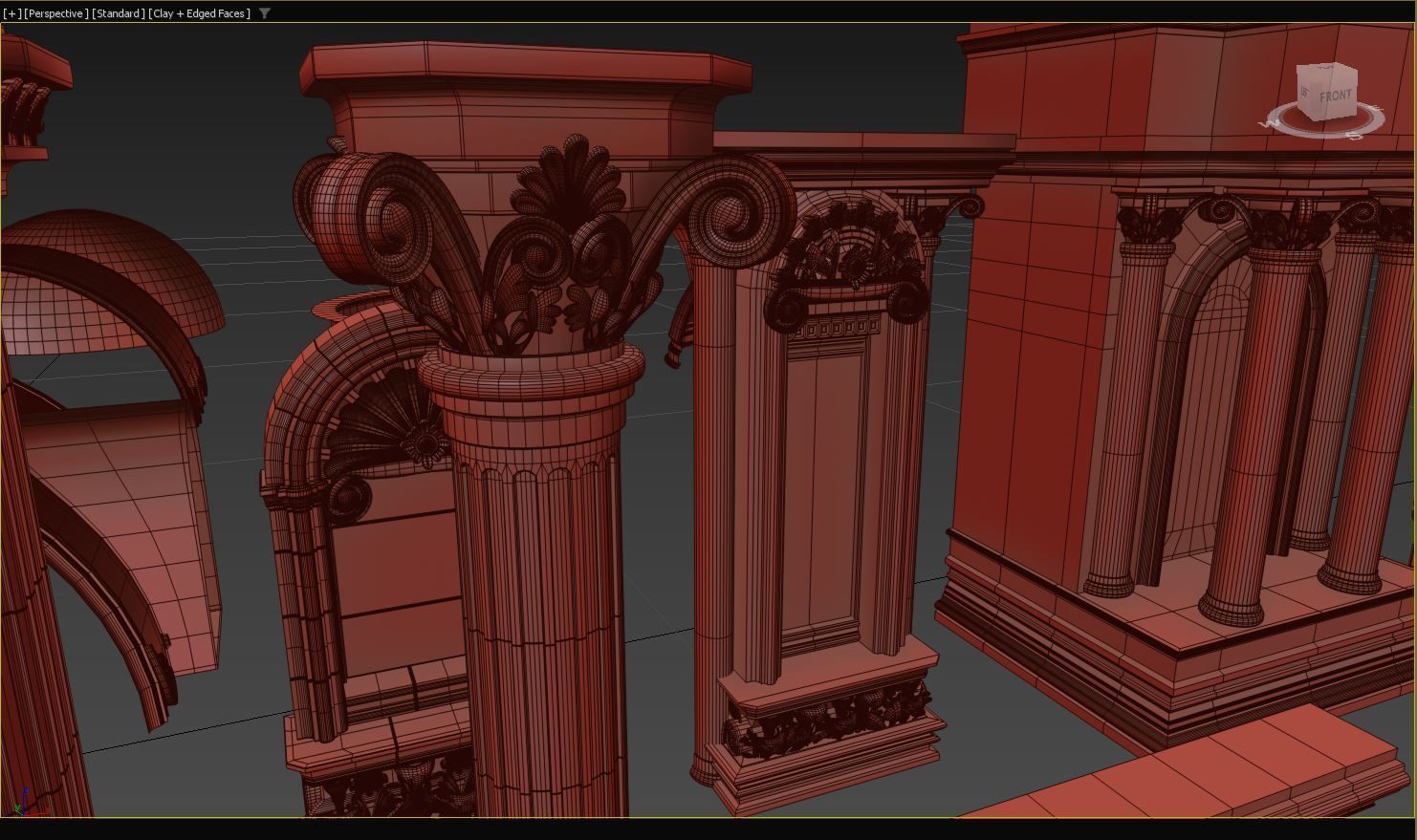 Dark Cathedral Low-poly 3D model_11