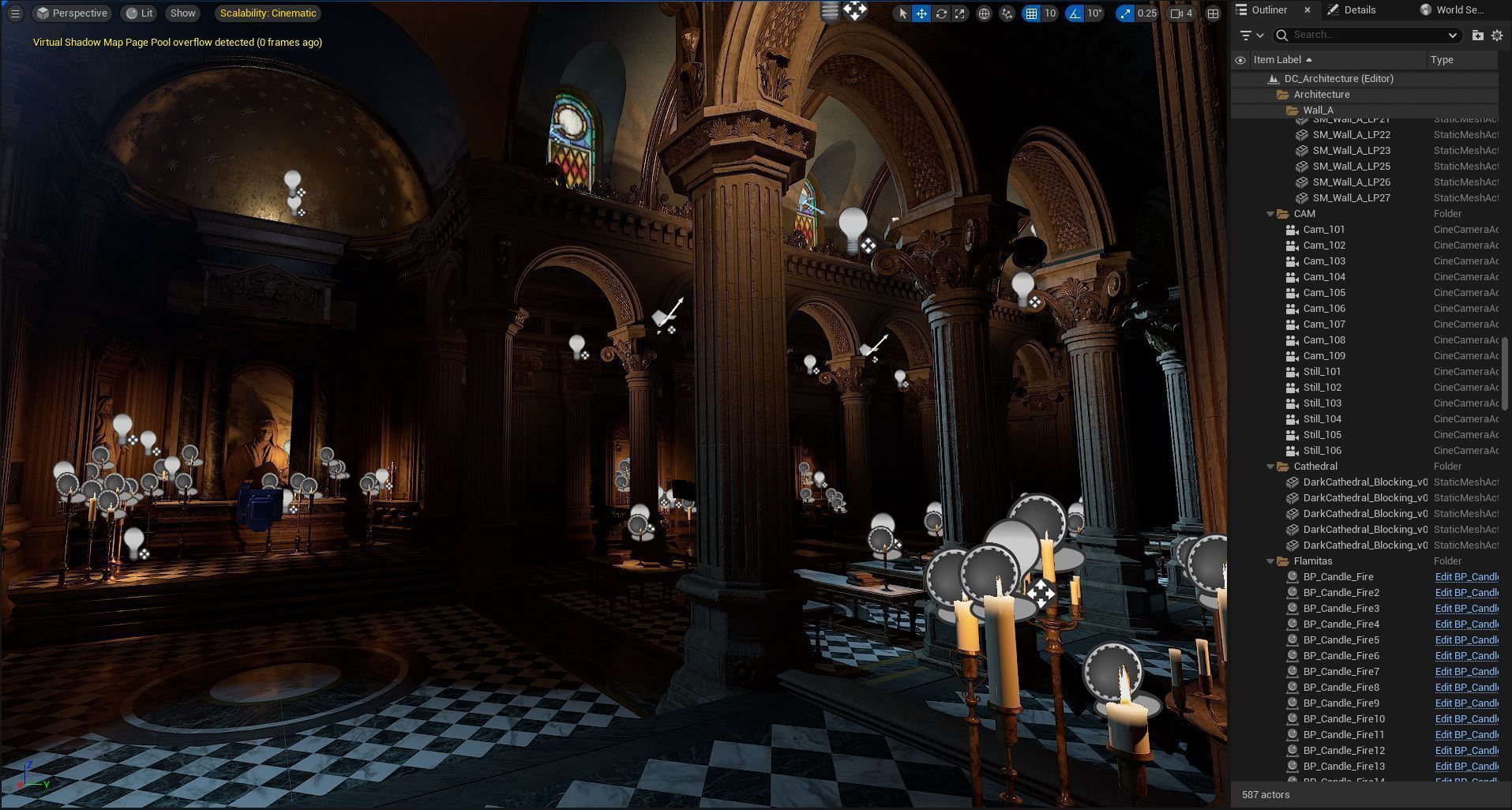 Dark Cathedral Low-poly 3D model_8