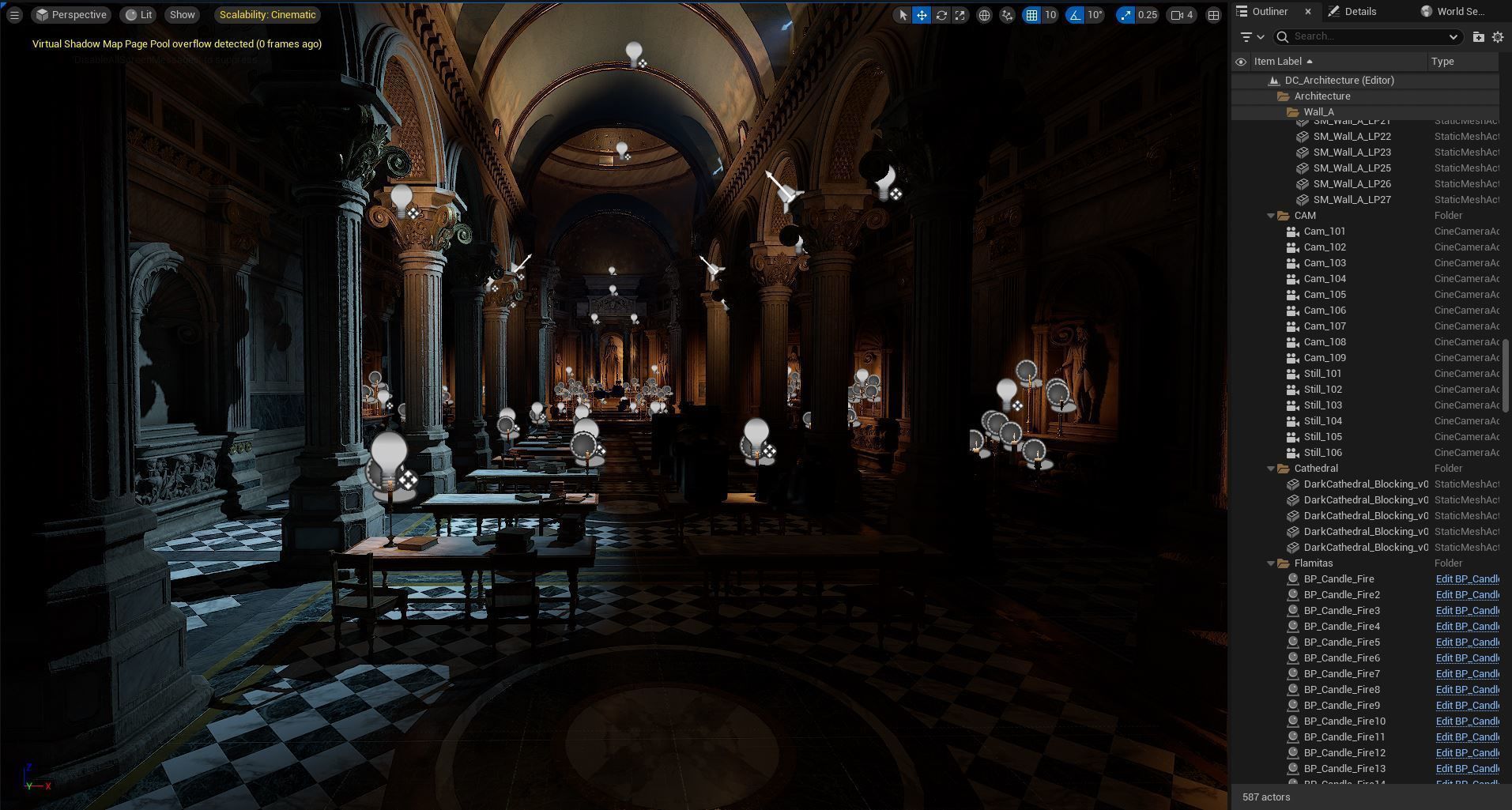 Dark Cathedral Low-poly 3D model_9