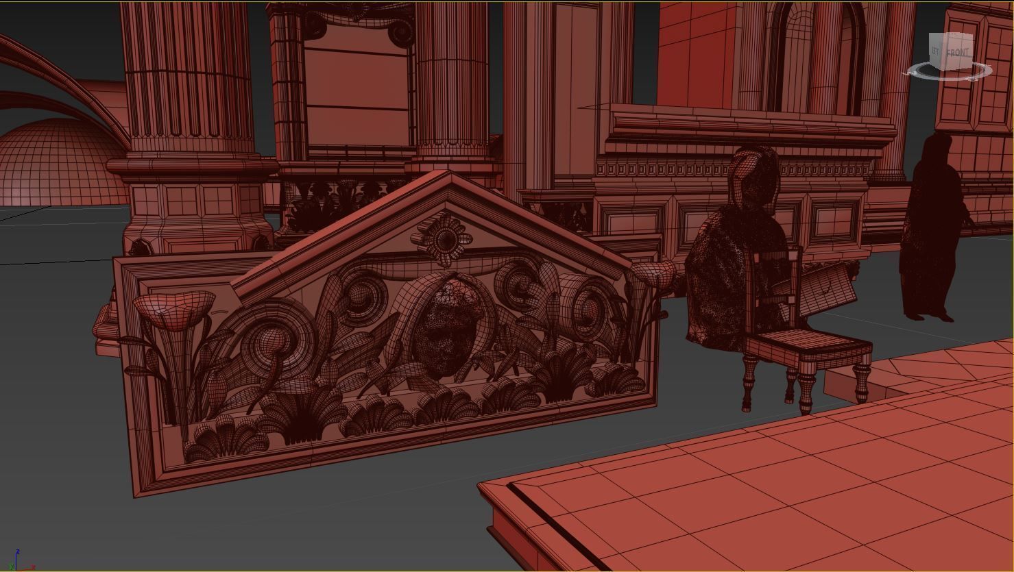 Dark Cathedral Low-poly 3D model_12
