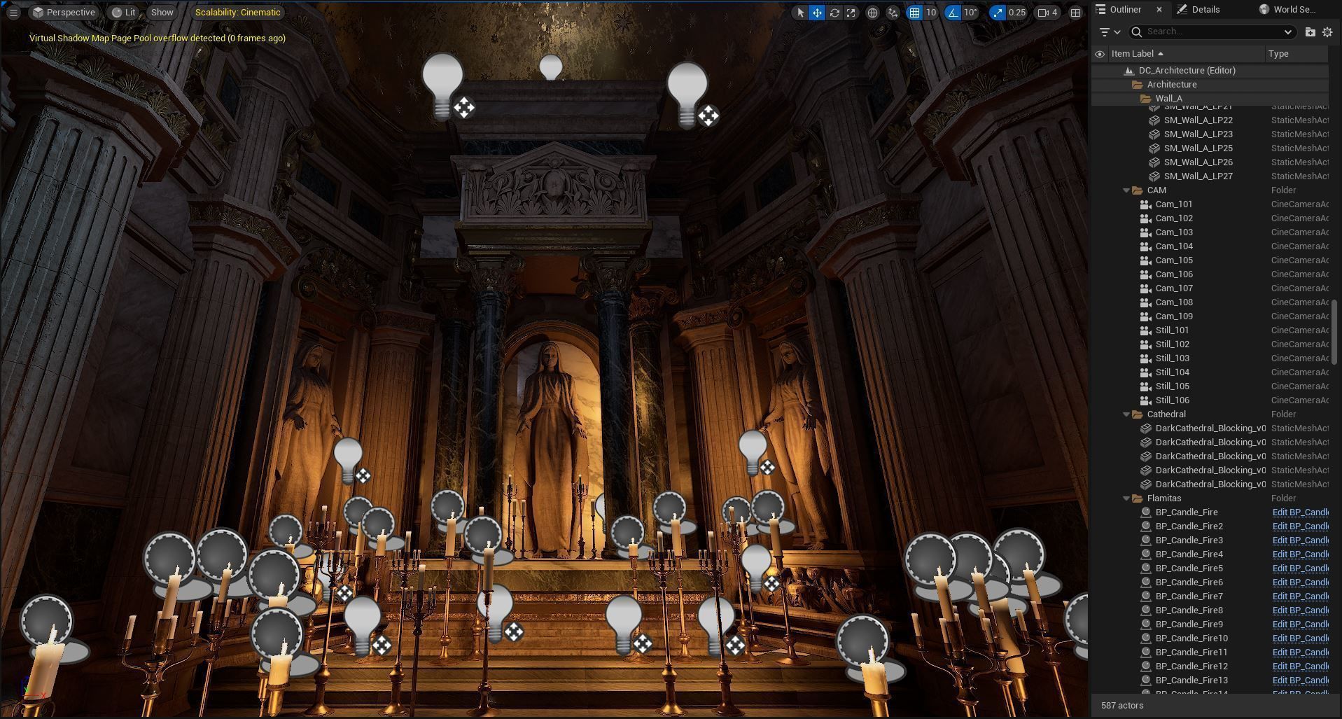 Dark Cathedral Low-poly 3D model_7