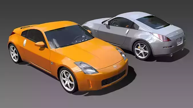 2002-2008 Nissan 350z Low-poly 3D model