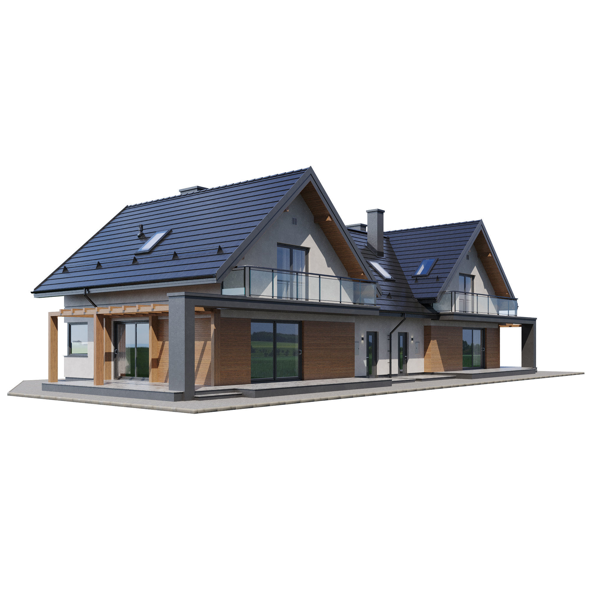 Cottage V8 3D model_2