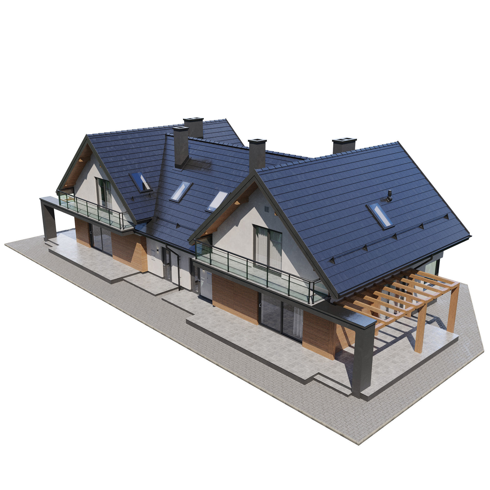 Cottage V8 3D model_7