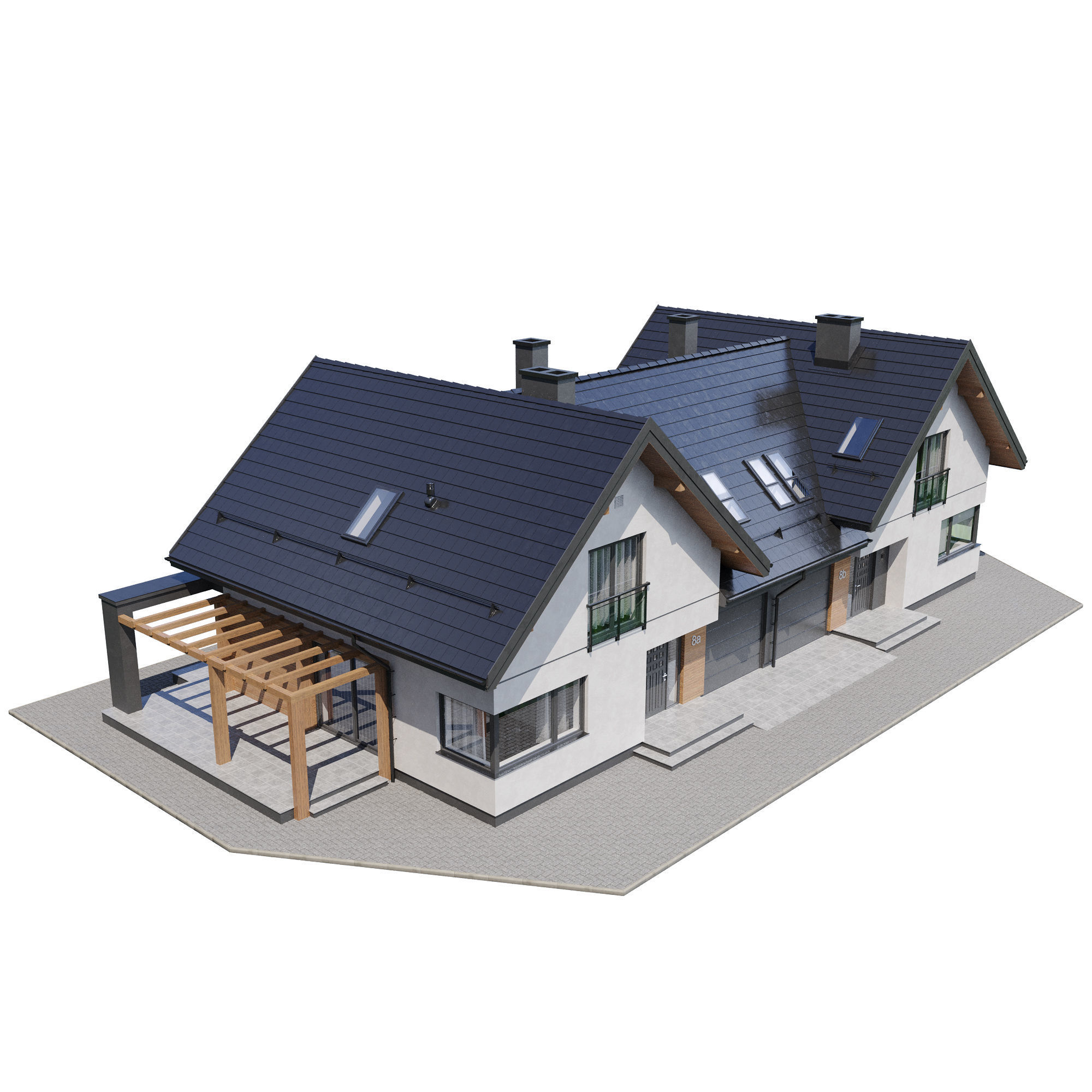 Cottage V8 3D model_8