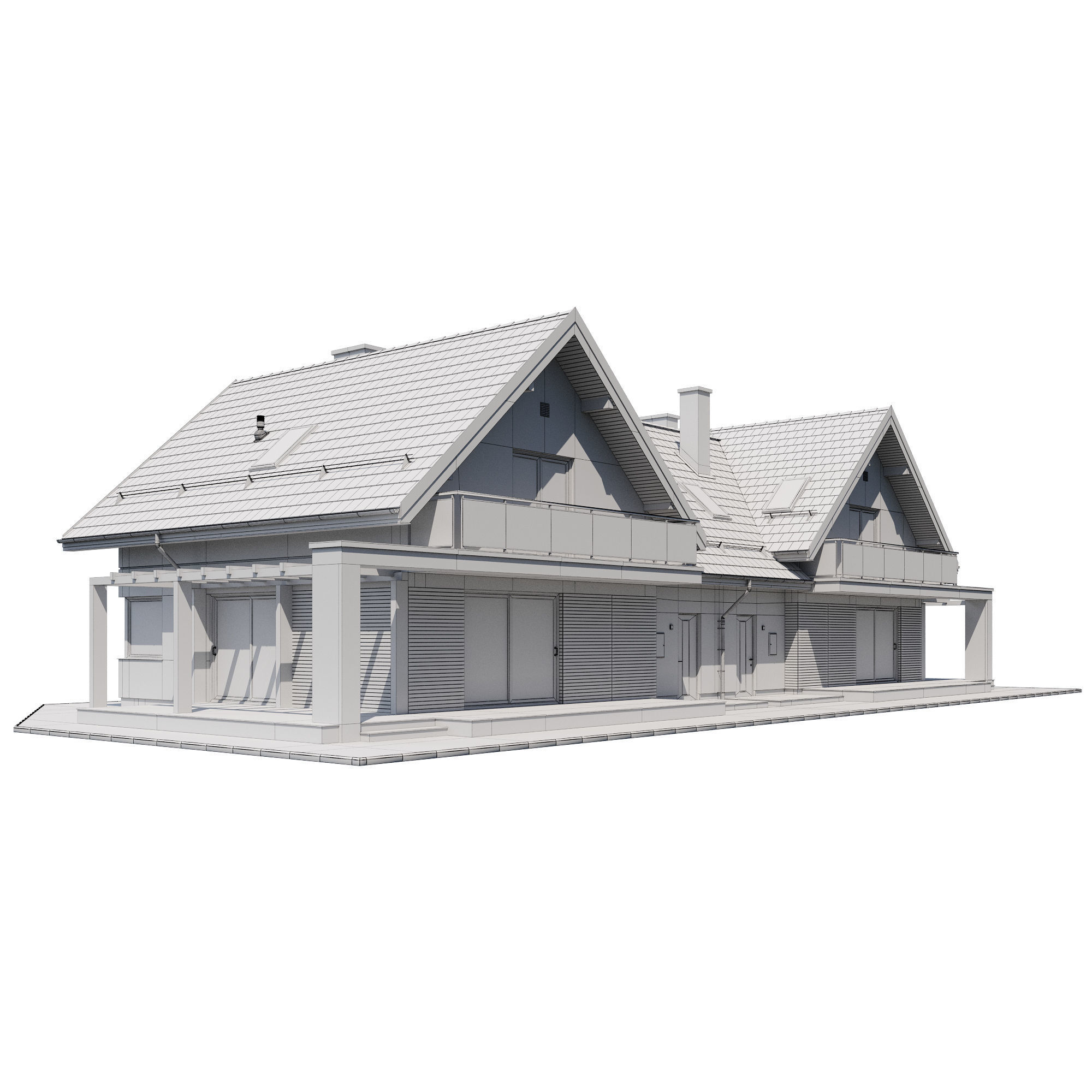 Cottage V8 3D model_3