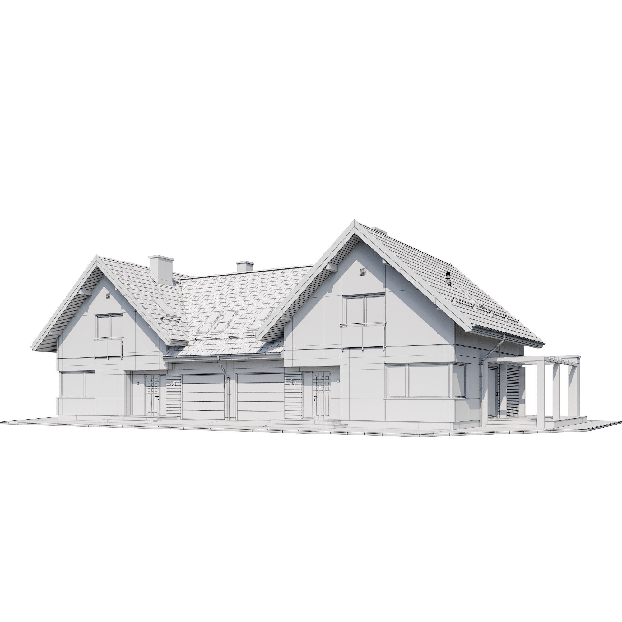 Cottage V8 3D model_1